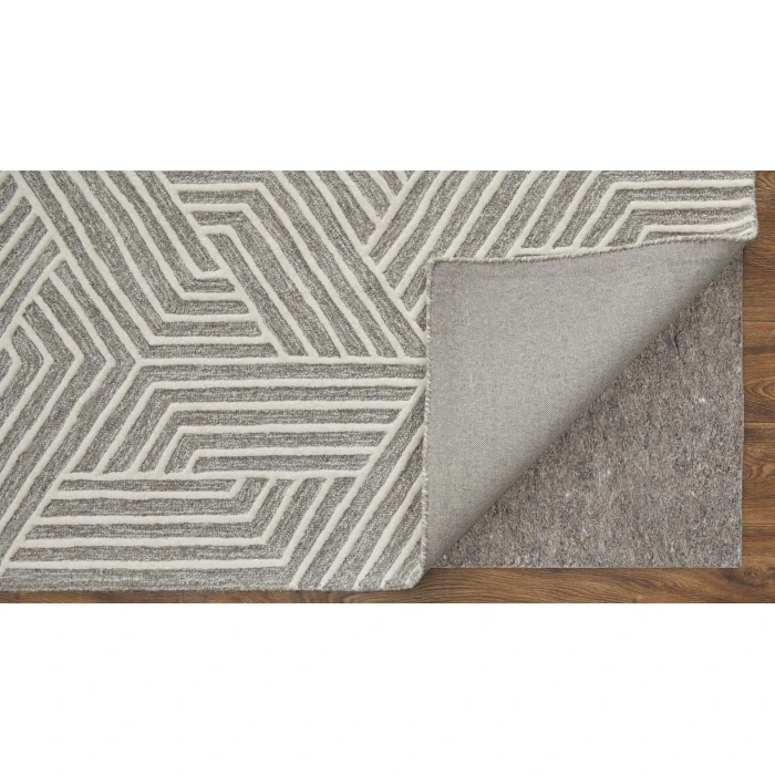 Feizy Lytton Gray/Ivory T24T8010 12ft. x 15ft. Rect. Rug