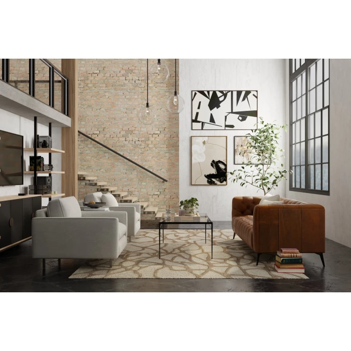Feizy Kimball Ivory/Brown/Tan KIM8A32F 5ft. x 8ft. Rect. Rug