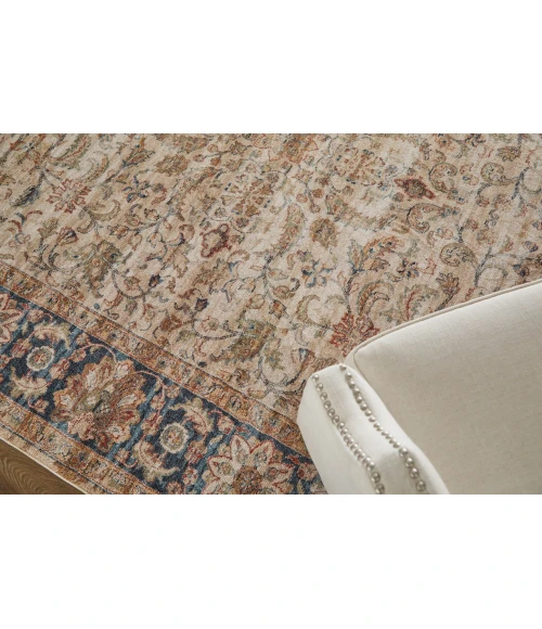 Feizy Pearson Ivory/Tan/Blue PRS39SEF 9ft. x 12ft. Rect. Rug