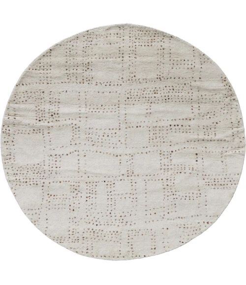 Feizy Truxel Tan/Brown T26T6040 8ft. x 8ft. Round Round Rug Rug