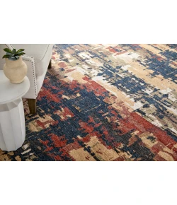 Feizy Pearson Blue/Red/Tan PRS39SQF 2ft.6in. x 7ft.3in. Rect. Rug