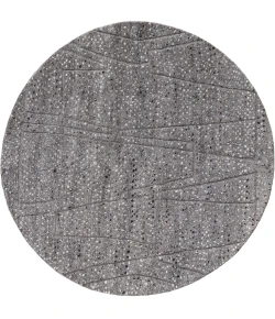 Feizy Dering Gray/Tan/Taupe T27T6042 8ft. x 8ft. Round Round Rug Rug