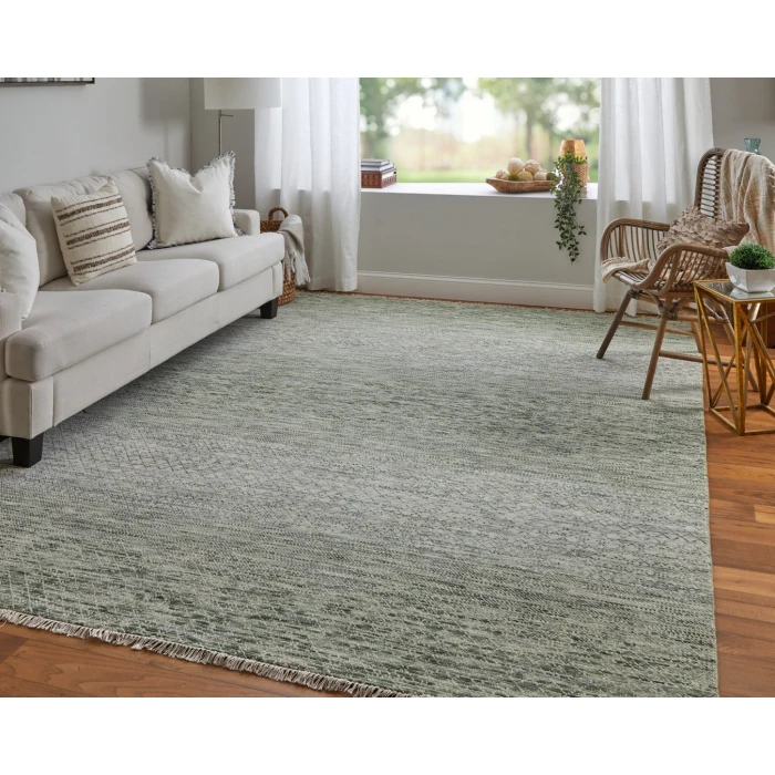 Feizy Branson Green/Ivory BRN69BQF 8ft. x 8ft. Round Rug