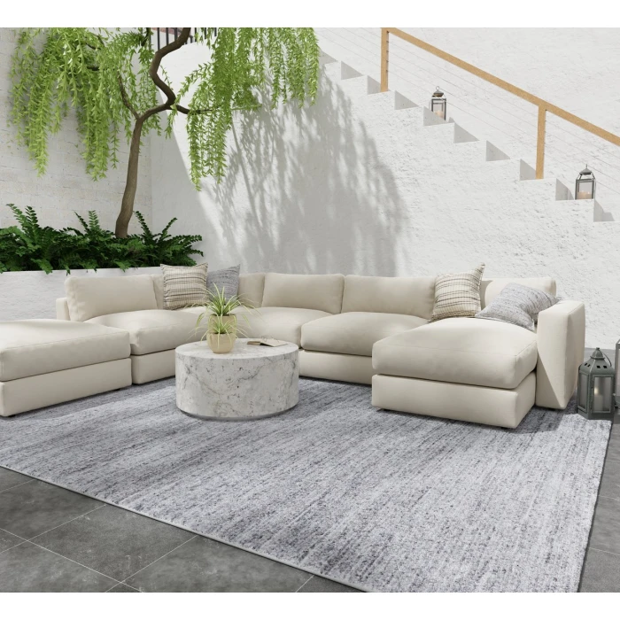 Feizy Finley Gray/Ivory T28T6046 8ft. x 10ft. Rect. Rug