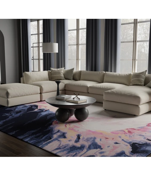 Feizy Kawai Pink/Blue/Ivory KAW8985F 8 ft. X 10 ft. Rect. Rug