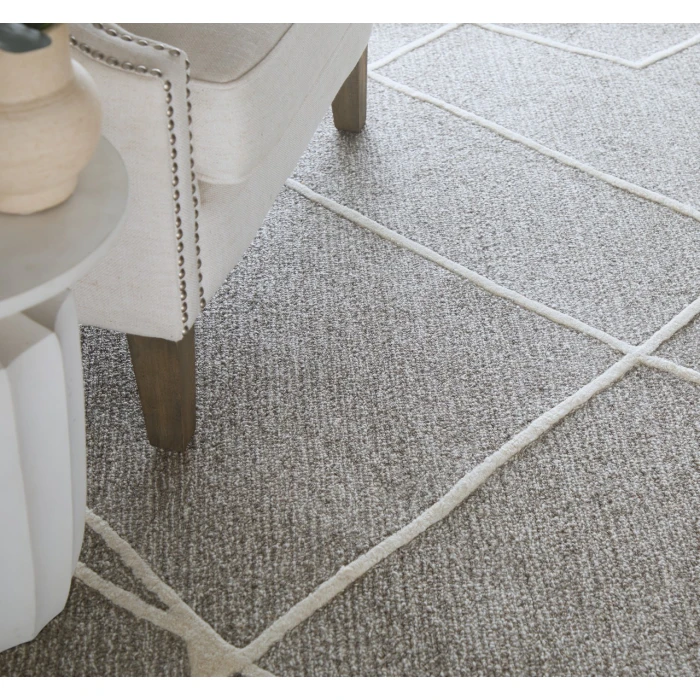 Feizy Euclid Taupe/Ivory/Gray T11T8004 5ft. x 8ft. Rect. Rug