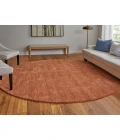 Feizy Luna ORANGE 5798049F 10 ft. X 10 ft. Round Rug