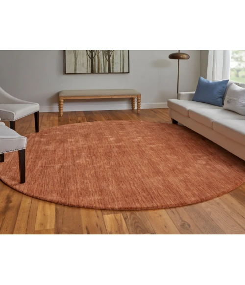 Feizy Luna ORANGE 5798049F 10 ft. X 10 ft. Round Rug