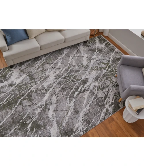 Feizy Cadiz GREEN/IVORY 86639N6F 3 ft. 1 in. X 5 ft. Rectangle Rug