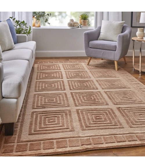 Feizy Channels SPICE 2877277F 7 ft. 9 in. X 9 ft. 9 in. Rectangle Rug