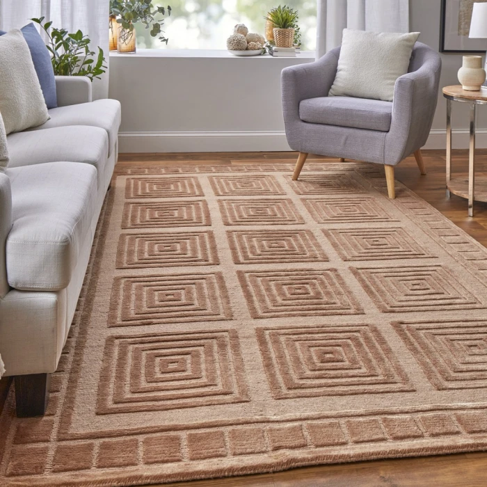Feizy Channels SPICE 2877277F 5 ft. 6 in. X 8 ft. 6 in. Rectangle Rug