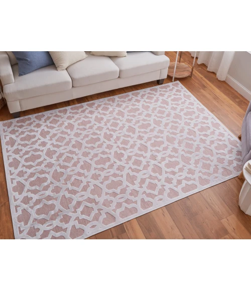 Feizy Saphir Mira BLUSH/WHITE 6803495F 9 ft. 8 in. X 12 ft. 7 in. Rectangle Rug