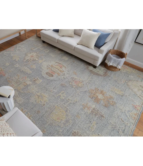 Feizy Grafton BLUE/GRAY GFT69FMF 5 ft. 6 in. X 8 ft. 6 in. Rectangle Rug