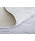 Feizy Saphir Mira WHITE/WHITE 6803494F 7 ft. 6 in. X 7 ft. 6 in. Round Rug