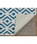 Feizy Saphir Mira TEAL/WHITE 6803490F 9 ft. 8 in. X 12 ft. 7 in. Rectangle Rug