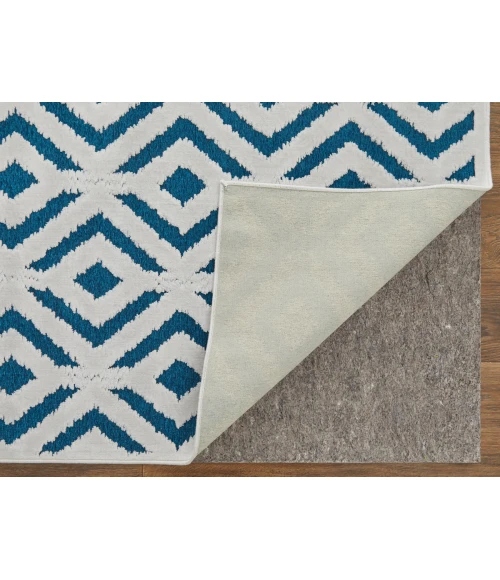 Feizy Saphir Mira TEAL/WHITE 6803490F 9 ft. 8 in. X 12 ft. 7 in. Rectangle Rug