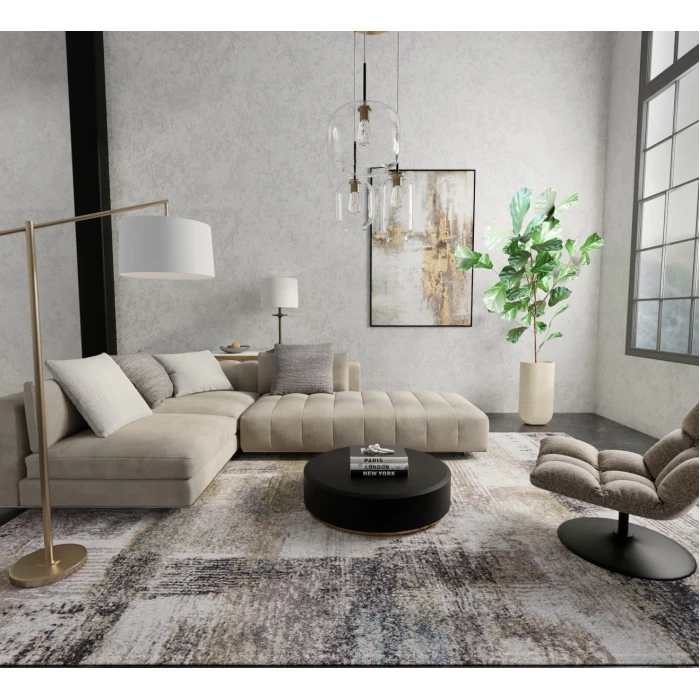 Feizy Skyview Gray/Taupe/Ivory SKV39Q9F 6 ft. 7 in. X 9 ft. 6 in. Rect. Rug