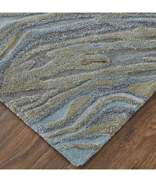 Feizy Kawai Blue/Green/Gray KAW8982F 9 ft. X 12 ft. Rect. Rug