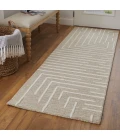 Feizy Fenner Taupe/Ivory T10T8003 2ft.6in. x 8ft. Rect. Rug
