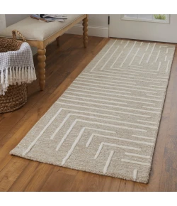 Feizy Fenner Taupe/Ivory T10T8003 2ft.6in. x 8ft. Rect. Rug