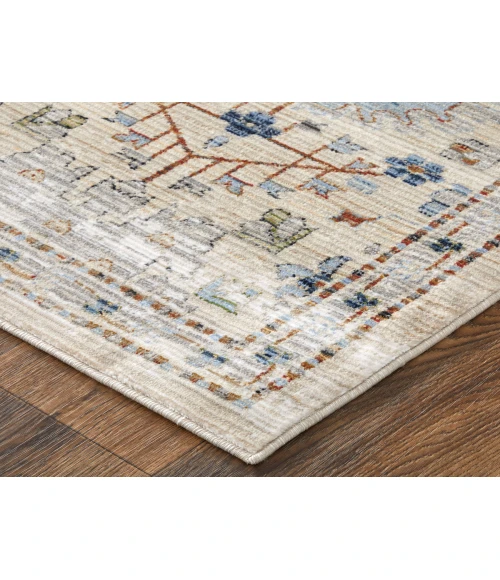 Feizy Melrose BEIGE/MULTI MEL39P5F 6 ft. 7 in. X 9 ft. 6 in. Rectangle Rug