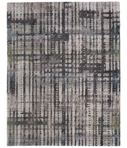 Feizy Skyview Gray/Black/Ivory SKV39QBF 6 ft. 7 in. X 9 ft. 6 in. Rect. Rug