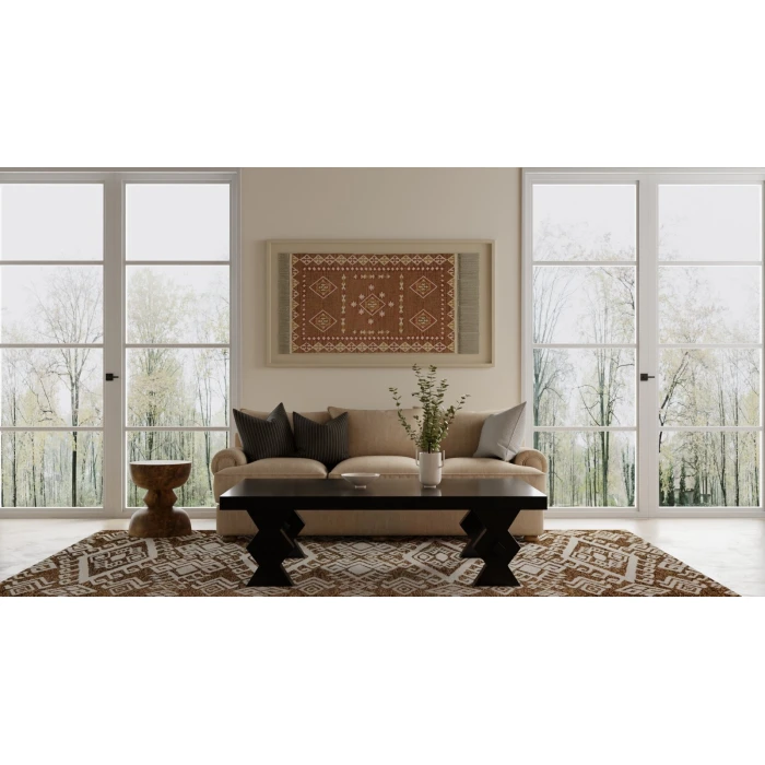 Feizy Wallace Brown/White WAL8A43F 2 ft. X 3 ft. Rect. Rug