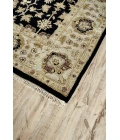 Feizy DRAKE 6047F IN BLACK/BEIGE 5' 6" x 8' 6" Area Rug