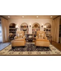 Feizy DRAKE 6047F IN BLACK/BEIGE 5' 6" x 8' 6" Area Rug
