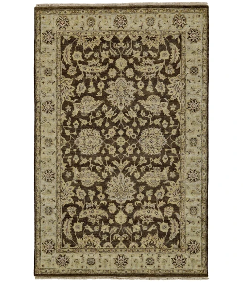Feizy DRAKE 6049F IN BROWN/BEIGE 5' 6" x 8' 6" Area Rug