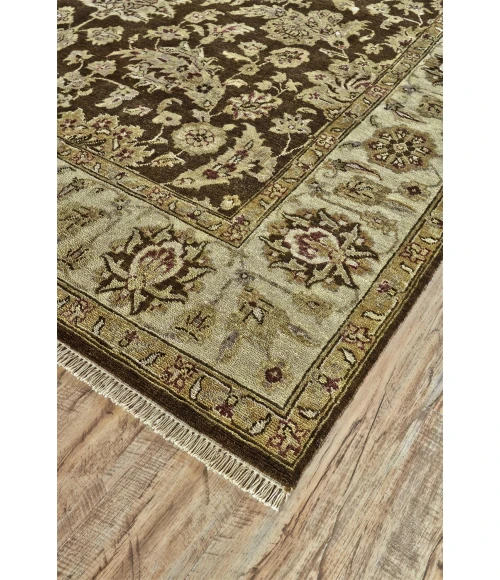 Feizy DRAKE 6049F IN BROWN/BEIGE 5' 6" x 8' 6" Area Rug