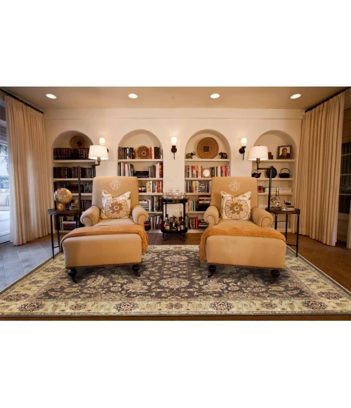 Feizy DRAKE 6049F IN BROWN/BEIGE 5' 6" x 8' 6" Area Rug