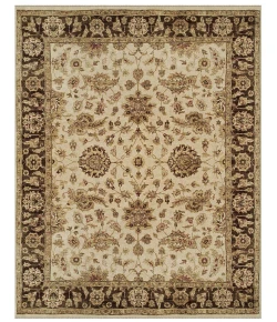 Feizy Drake 6049F IVORY/BROWN Area Rug 8 ft. X 8 ft. Round