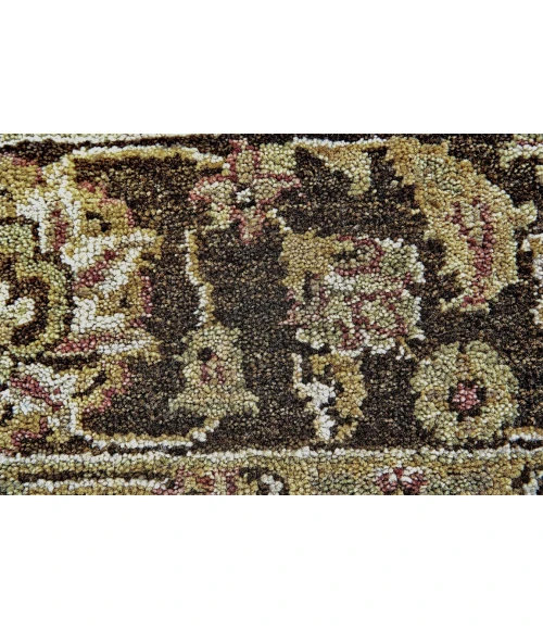 Feizy DRAKE 6049F IN IVORY/BROWN 5' 6" x 8' 6" Area Rug