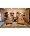 Feizy DRAKE 6049F IN IVORY/BROWN 5' 6" x 8' 6" Area Rug
