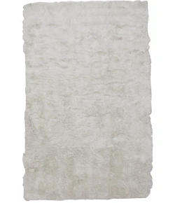 Feizy Indochine 4550F WHITE Area Rug 3 ft. 6 X 5 ft. 6 Rectangle