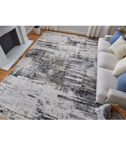 Feizy Prasad IVORY/CHARCOAL 67039N9F 8 ft. X 11 ft. Rectangle Rug