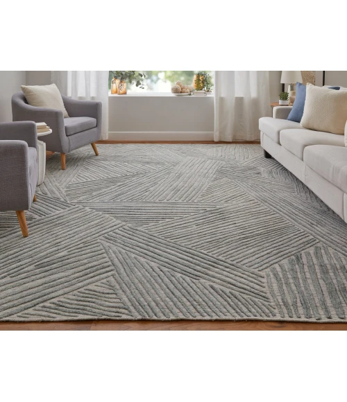 Feizy Elias GREEN/GRAY ELS69FYF 12 ft. X 15 ft. Rectangle Rug