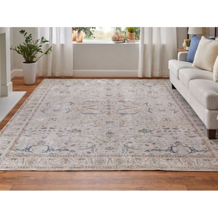 Feizy Pasha IVORY/MULTI PAS39M4F 5 ft. X 7 ft. 6 in. Rectangle Rug