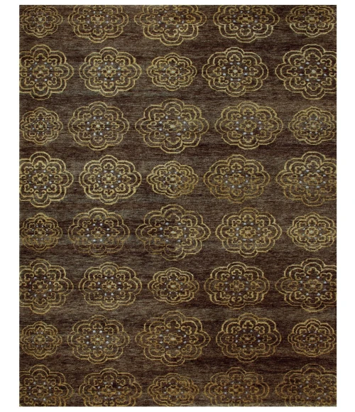 Feizy QUING 6065F IN BROWN 4' x 6' Area Rug