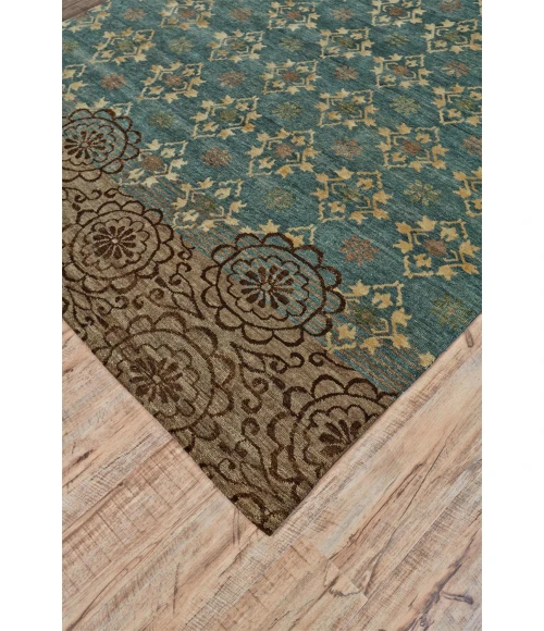 Feizy QUING 6066F IN SILVER SAGE 2' x 3' Sample Area Rug