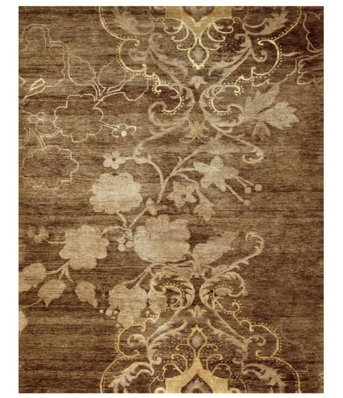 Feizy QUING 6067F IN BROWN 7' 9" x 9' 9" Area Rug