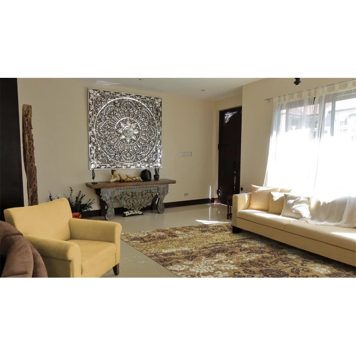 Feizy QUING 6069F IN GOLD 7' 9" x 9' 9" Area Rug