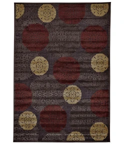 Feizy Saphir 3795F DARK CHOCOLATE Area Rug 7 ft. 6 X 7 ft. 6 Round