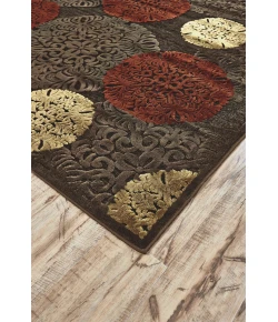 Feizy Saphir 3795F DARK CHOCOLATE Area Rug 7 ft. 6 X 7 ft. 6 Round