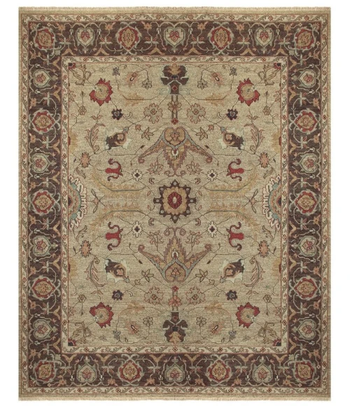 Feizy GOSHEN 0637F IN GOLD/BROWN 2' x 3' Sample Area Rug
