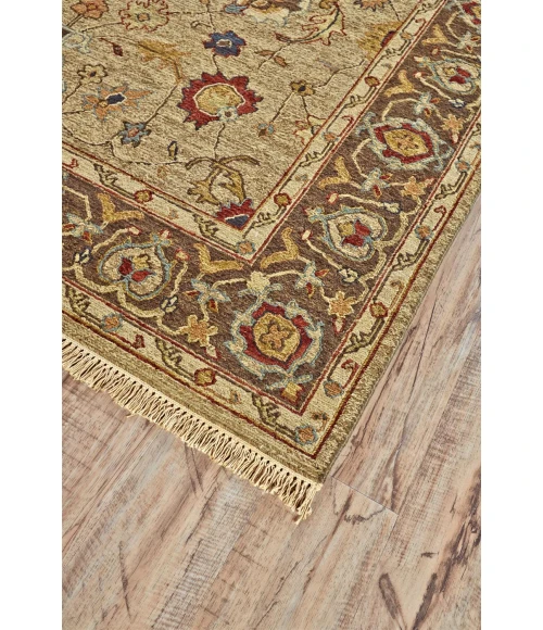 Feizy GOSHEN 0637F IN GOLD/BROWN 2' x 3' Sample Area Rug