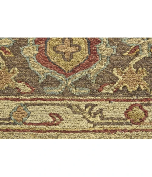 Feizy GOSHEN 0637F IN GOLD/BROWN 2' x 3' Sample Area Rug