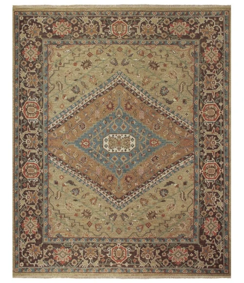 Feizy GOSHEN 0640F IN GOLD/BROWN 2' x 3' Sample Area Rug