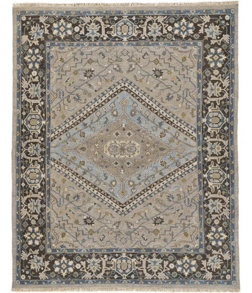 Feizy GOSHEN 0640F IN SMOKE/GRAY 2' x 3' Sample Area Rug